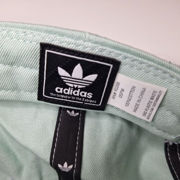 Adidas Ball Cap Hat Adjustable Back Light Blue Green Womens One Size - Picture 5 of 8